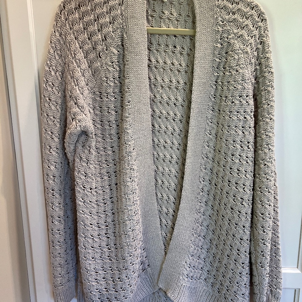 Talbots Haven We'll Within Chunky Cocoon Shape Cardigan Gray Size Medium